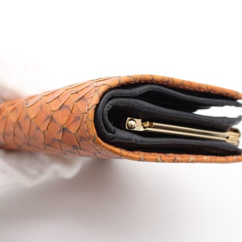 Excellent état Vivienne Westwood deux plis portefeuille fermoir python emboss - Photo 10/14