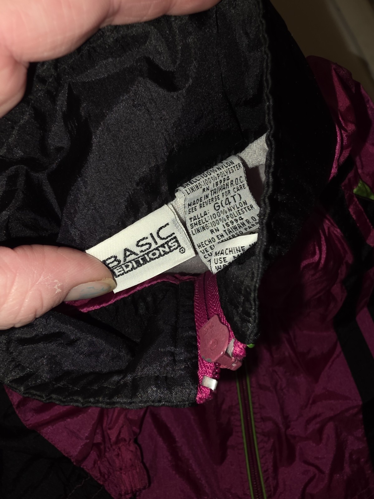 Vintage Basic Editions 4T Windbreaker Jacket & Pa… - image 8