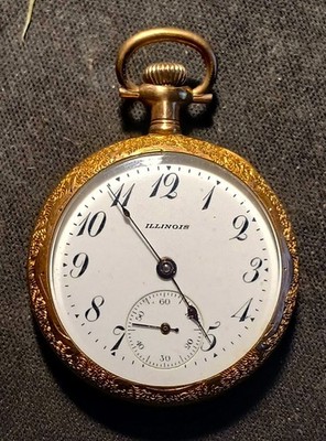 Illinois Ladies Pocket Watch Gold Filled, 11 Jewel, High Quality