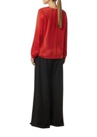 Satin-Bluse Comma Mit RippbüNdchen, Damenoberteil, Elegant, GrößE M