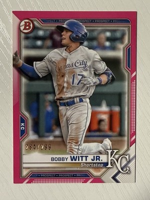 Bobby Witt Jr. 2021 Bowman Prospects Fuchsia 284/299 Kansas City Royals