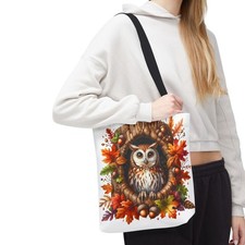 Halloween Owl Tote Bag AOP Witchy Owl Gothic Bird Gift for Her