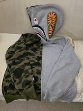 Rare Bape Men's Double Full Zip Tiger Hoodie Size XL