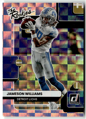 Panini Football NFL Donruss 2022 No. TR-8 Jameson Williams The Rookie Holo