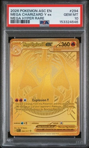 2026 POKEMON ASC EN-ASCENDED HEROES MEGA HYPER RARE MEGA CHARIZARD Y EX PSA 10