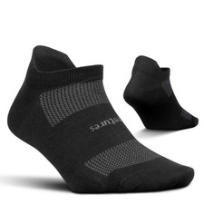 Feetures Ultra Light Ankle Tab Athletic Socks, Men  Women, Black, Small