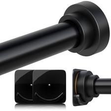 Long Tension Shower Curtain Rod 31120 Inch Stainless Steel Black