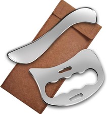Stainless Steel Muscle Scraper Set, 2 in 1 Gua Sha Body Tool, Muscle Scraper Too