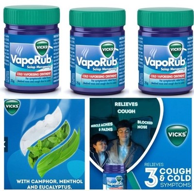 Vicks Vaporub Cold Vaporizing Ointment Relief from Cough and Cold 50g / 1.76 oz