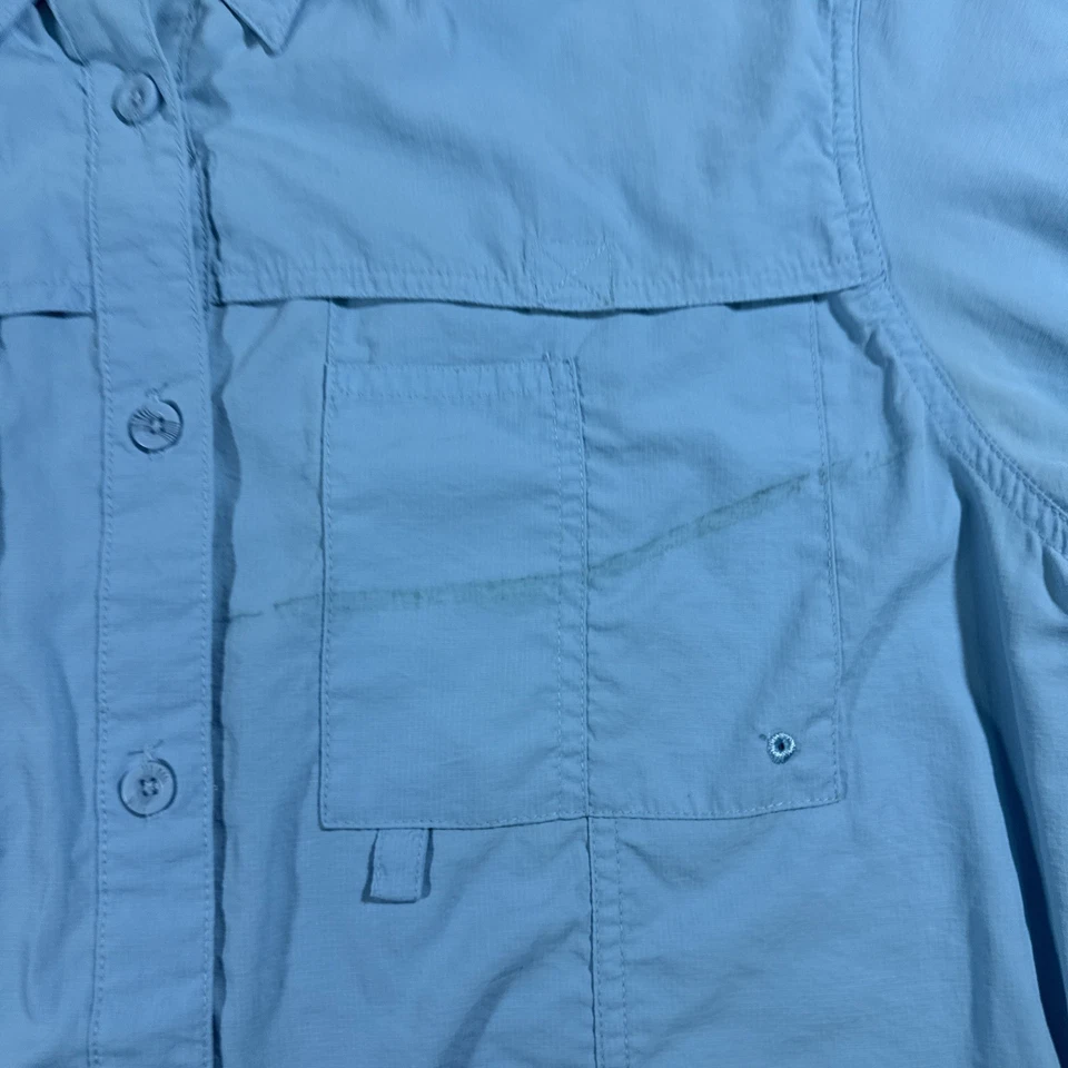 2 camisas de pesca para mujer con ventilación media azul deportista mundial aire libre Foto 4 de 4