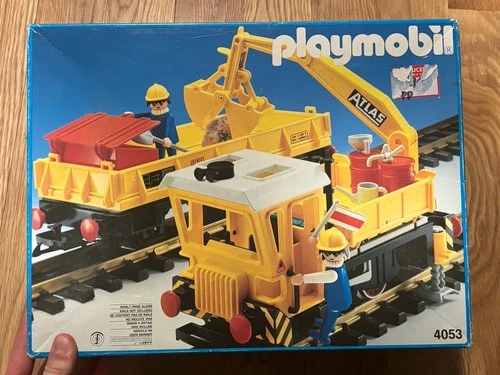 Vintage Playmobil 4053 Construction Train G Gauge Missing Some Detail Parts