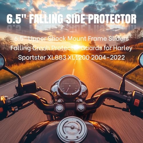 6.5" Upper Shock Mount Frame Sliders Falling Crash Protector 6.5 Inch-Smooth