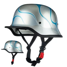 Motorcycle Helmet German Style Half Helmet Skull Cap Adult Men Women Half Shell