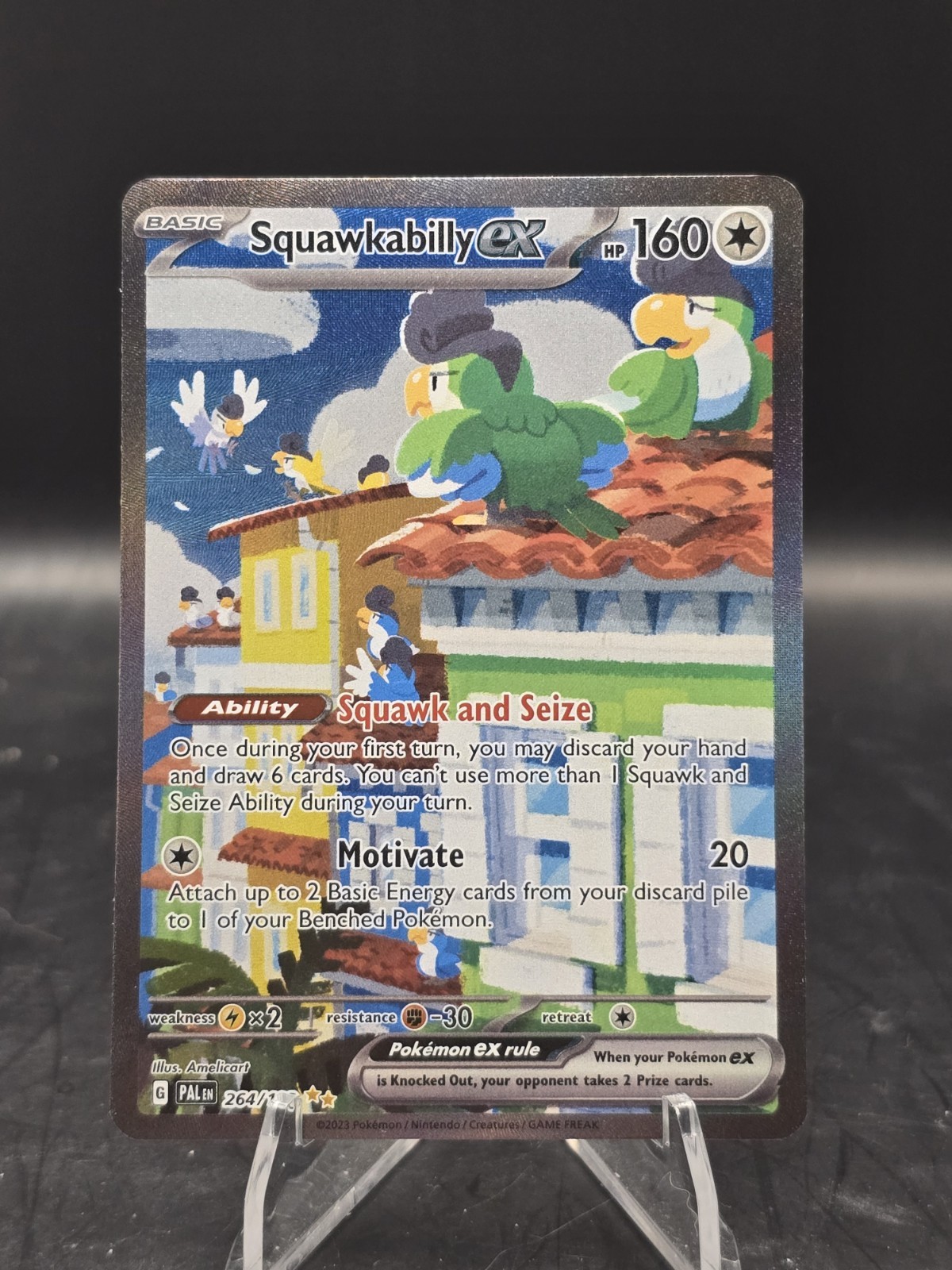 Pokemon TCG Squawkabilly ex 264/193 Paldea Evolved Special Illustration Rare NM