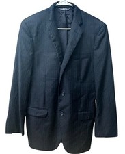 Brooks Brothers 1818 Madison Saxxon Blazer Mens 38R Wool Navy Striped OP5-5