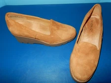 Vionic 'Willa Wedge' Tan- Brown Suede Wedge Loafers - 7