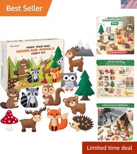 Beginner Sewing Set: Create 12 Woodland Animal Plushies for Kids Ages 8-12