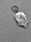 Antique Victorian Large Sterling Silver Etched Locket - Bird Design - England  — photo 5