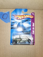 2008 Hot Wheels #125 Team: Rat Rods 1/4 T-BUCKET Flat Green w/Gray 5 Spoke Wheel