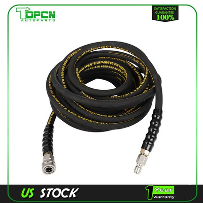 #ad 4000PSI Pressure Washer Hose Hot Cold Water 1 4quot; Kink Wear Hose With 3 8quot; Quick $58.02