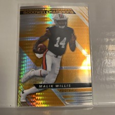 Malik Willis 2022 Upper Deck Goodwin Champions Orange Prism #GP-MW Dolphins /499