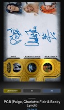 WWE Topps Slam Digital Paige/Charlotte/Becky Lynch Legendary Triple Sig Relic