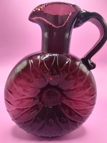 Clevenger Brothers Amethyst  Sunflower Glass Flask