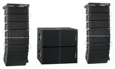 PA Anlage 2x Subwoofer 16x Hochtöner 1400 Watt Lautsprecher Set Bluetooth Aktiv