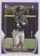 2023 Bowman Prospects Purple 175/250 Christian Cerda #BP-56 0b1f