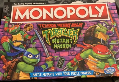 Teenage Mutant Ninja Turtles TMNT Monopoly: Mutant Mayhem Edition-Board Game,NIB