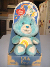 Vintage Care Bears Wish Bear Plush 7" Kenner Original Packaging 1984