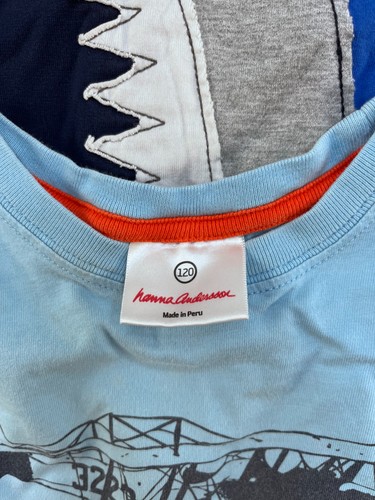 Boys Hanna Andersson Lot 4 pieces-3 t-shirts 1 shorts Size 120 US 6-7 - Picture 3 of 10