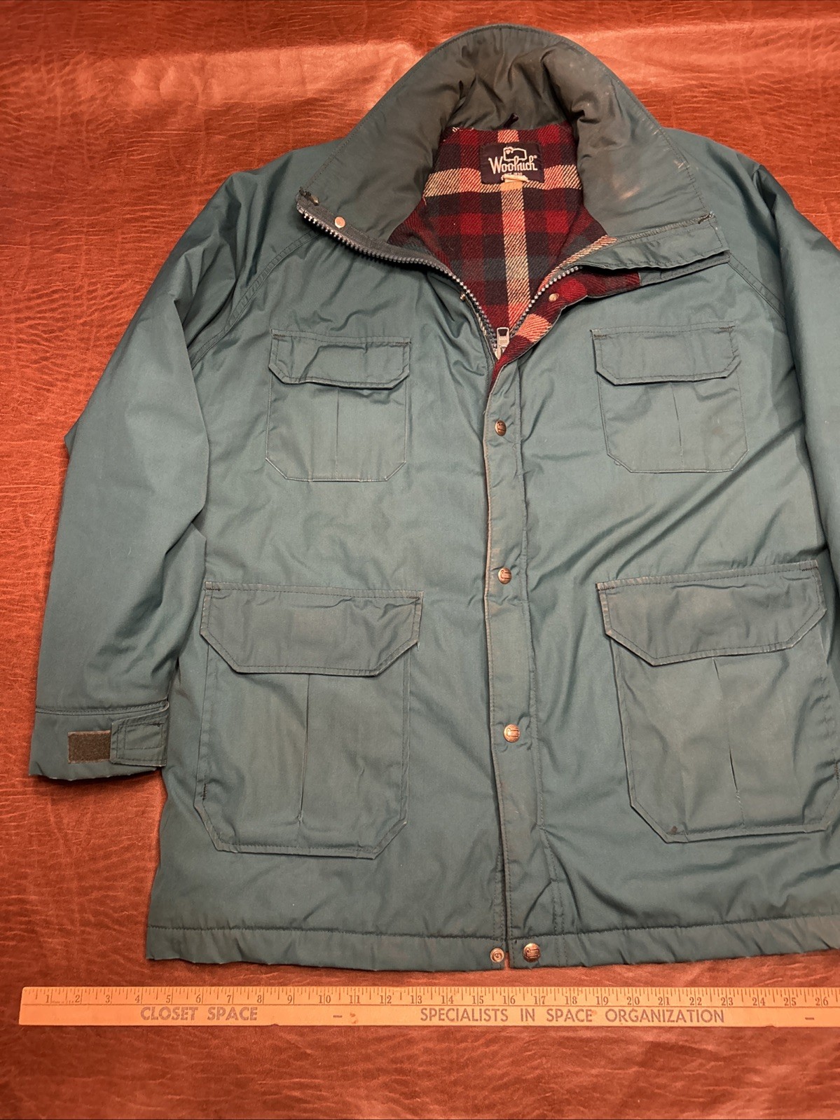 Women’s Vintage Rare Woolrich Barn Chore Coat Wool BLANKET Lined SZ XL