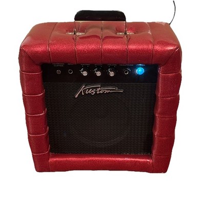 Vintage Kustom TR12L Guitar Amp Red Sparkle Tuck & Roll Tested Working Great!!