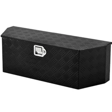 36" Aluminum Trailer Tongue Tool Box Diamond Plate Storage Chest with Lock