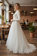 Wedding skirt/chiffon skirt/wedding dress/tulle skirt 2026/size 36 - 60