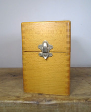 BOITE FICHE BOIS ANCIENNE VINTAGE 22 X 10 X 16 CM PETIT MEUBLE METIER