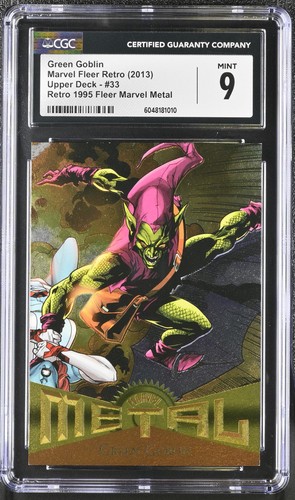 2013 Marvel Fleer Retro #33 Green Goblin CGC 9 Retro 1995 Fleer Marvel Metal SP