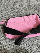 Light Pink Crossover Bag Two Zip Compartments & 1 At Front Polyester