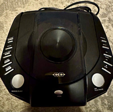 Jensen JCR-310 AM/FM Dual Alarm Clock Radio CD Player Headphone Jack Black