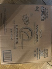 Dart® Concorde Foam Plate, 3-Comp, 9" dia,White, 125/Pack, 4 Packs/Carton 9CPWCR