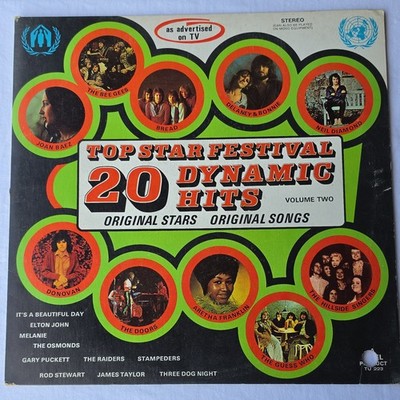 K-Tel 20 Dynamic Hits Vol. 2 Top Star Festival 12'' LP 33 RPM Stereo 1972