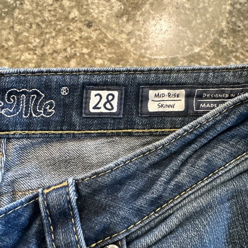 Miss Me Womens Size 28x31 Mid Rise Skinny Medium Wash Blue Jeans (31x30) - Picture 6 of 11