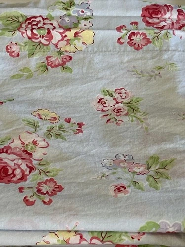 Pottery Barn Kids Rose Blue Floral Sheet Set Twin