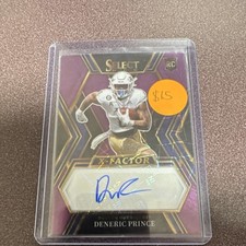Panini 2023 Select Draft X-Factor Deneric Prince Purple Prizm Auto /89 Tulsa