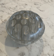 19 Hole 4  Vintage Clear Glass Flower Frog Floral Arrangement Stem Holder