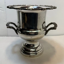Vintage Silver Plated Champagne Ice Bucket 10"