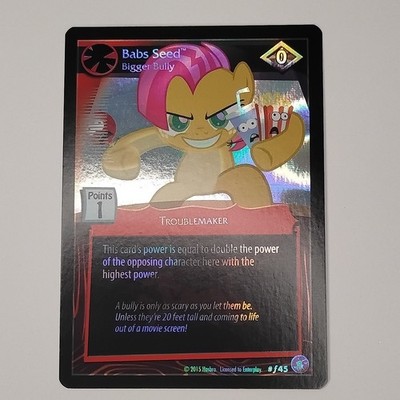 My Little Pony Babs Seed Bigger Bully Troublemaker Foil F45 Enterplay 2015