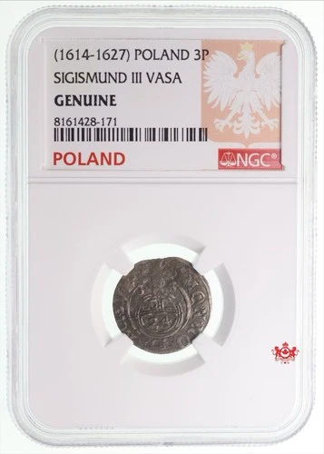 1614-1627 Poland 3 Polker - NGC Genuine - 8161428-171