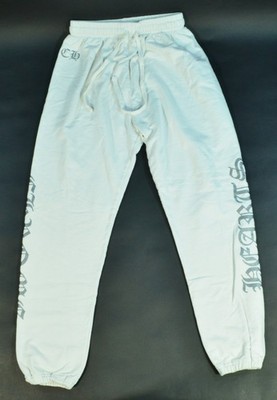 Chrome Hearts Sweatpants White Men's Large Silver CH Solid 